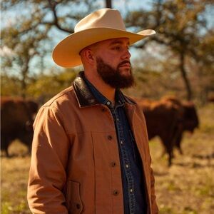 NWT Tecovas Buckaroo Duck Canvas Trucker jacket - Cumin Cotton blend.  Large.